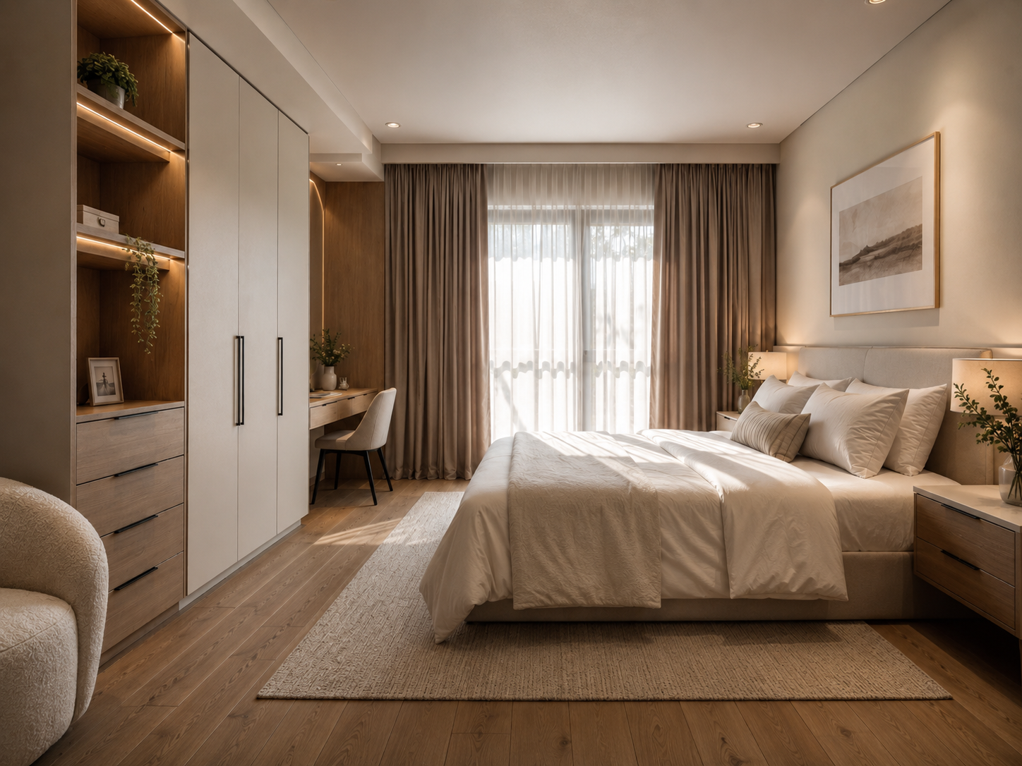 Custom bedroom fitout project 8