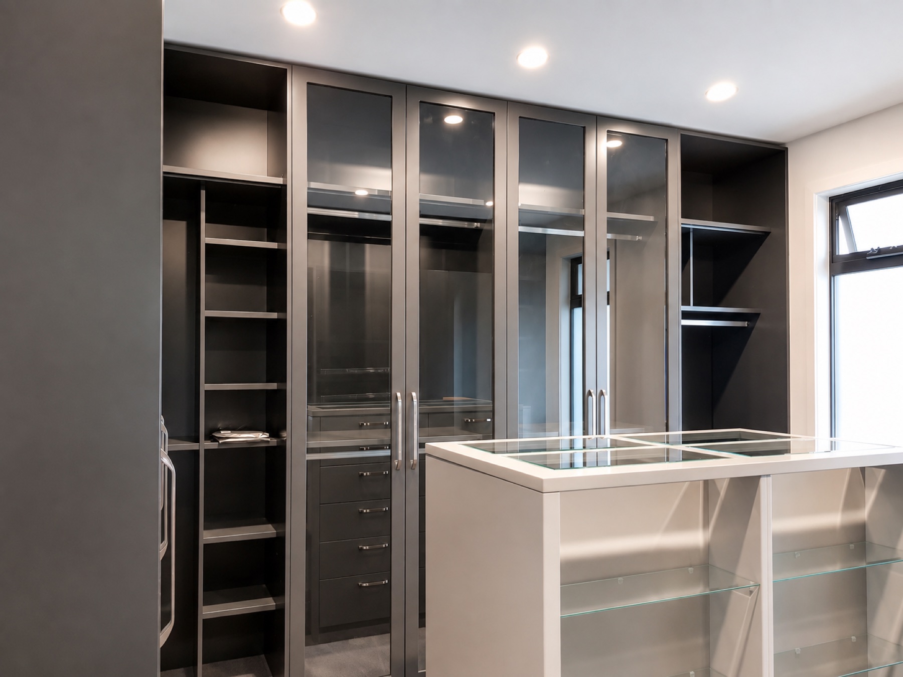 Custom closet and wardrobe cabinetry