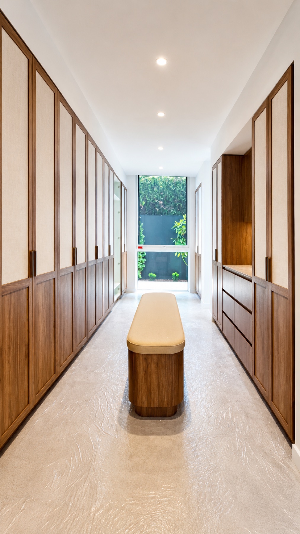 Custom bedroom fitout with tailored cabinetry and storage